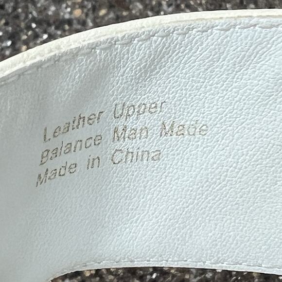 Franco Sarto White Leather Wedge Sandals Women's Size 10 M Open Toe Ankle Straps - Picture 12 of 12